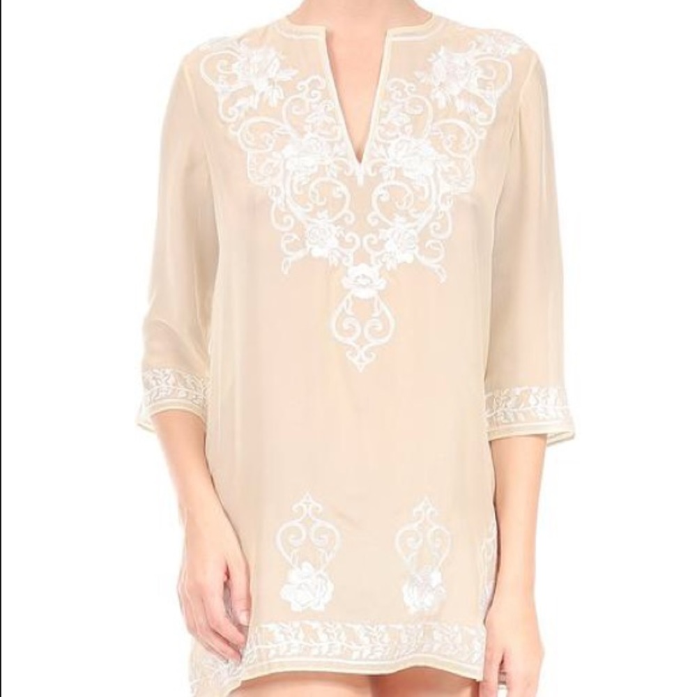 🆕 Marie France Van Damme Kurta Caftan Coverup